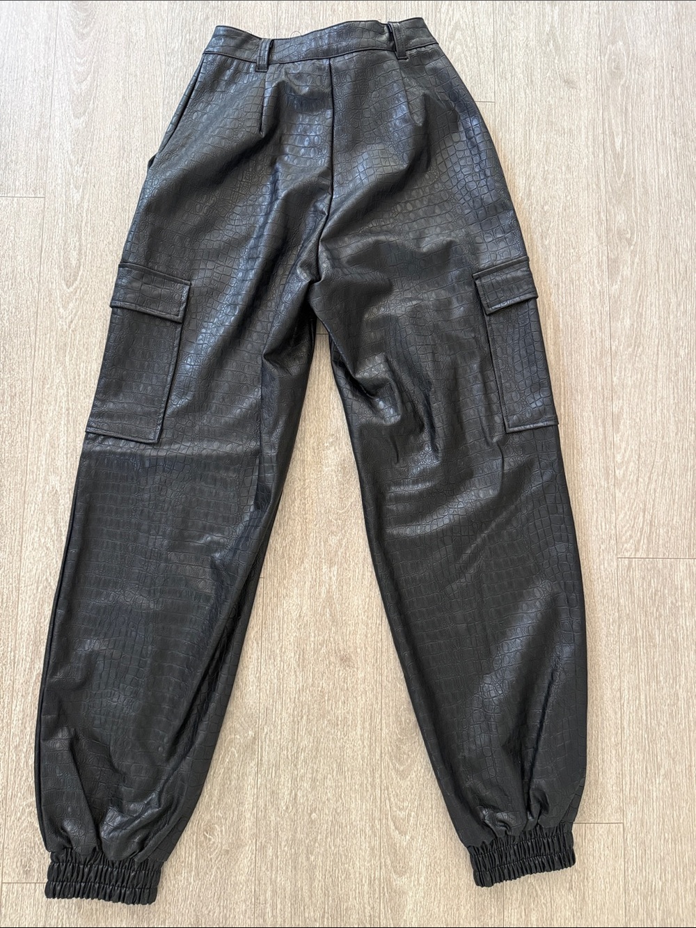 Naked Wardrobe- The Crocodile Faux Leather Joggers - Picture 10 of 10